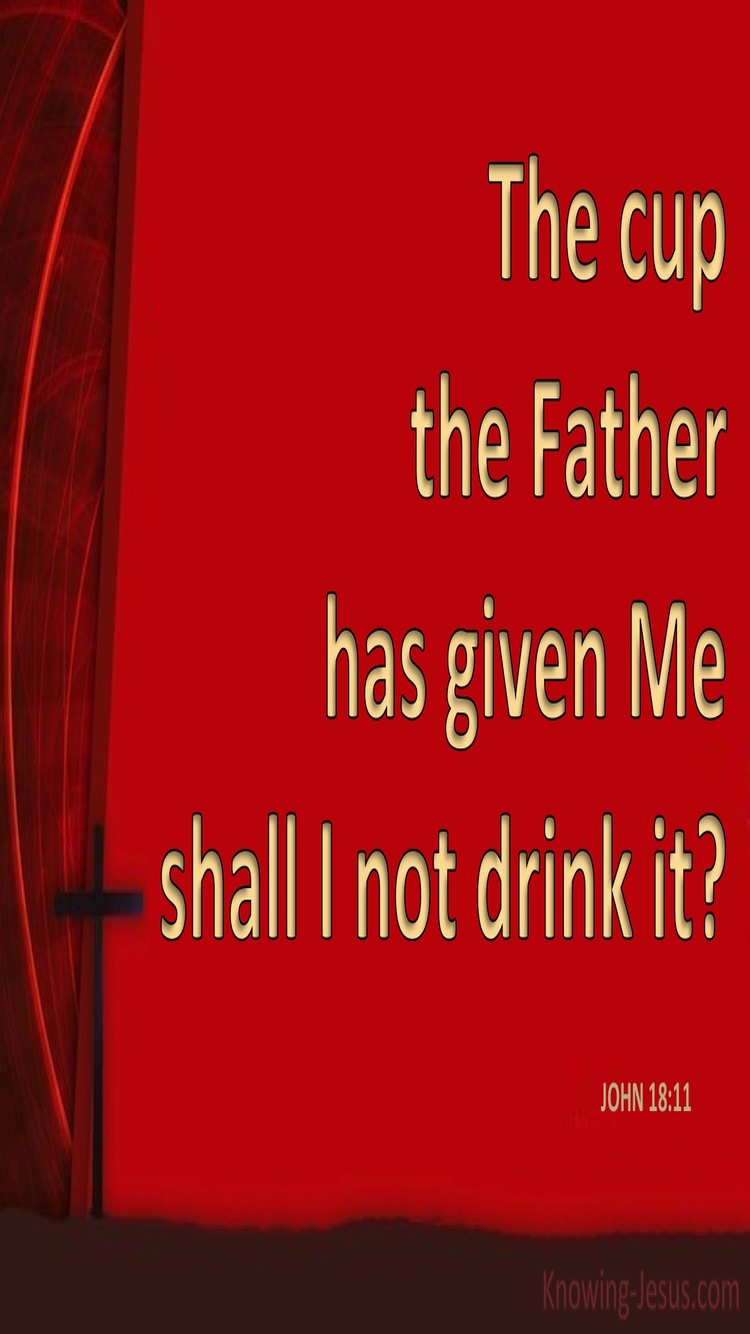 John 18:11 The Cup My Father Has Given Me (red)